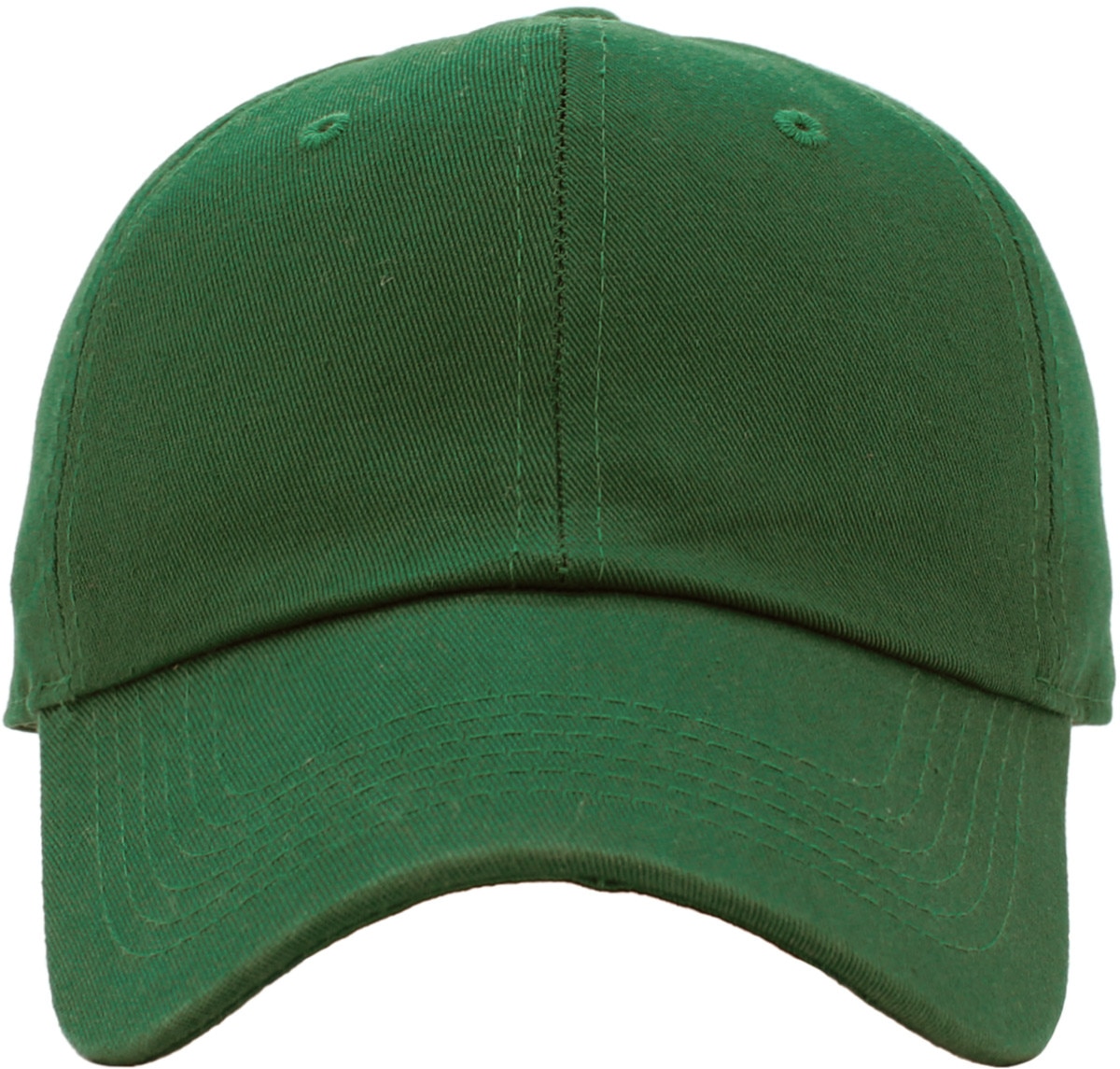 Hunter Green Low Profile Baseball Caps Front View